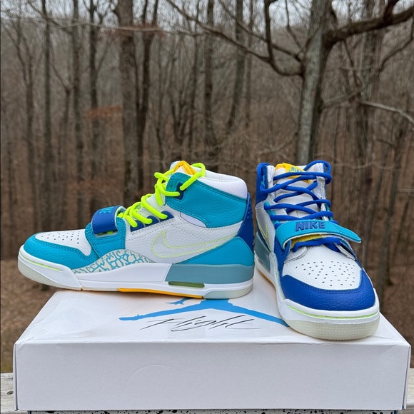 Air Jordan Legacy 312 Mid Blue White Men’s Size 7 Nike Sneakers - Picture 6 of 12
